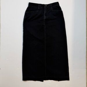 Lee Black Midi Denim Skirt